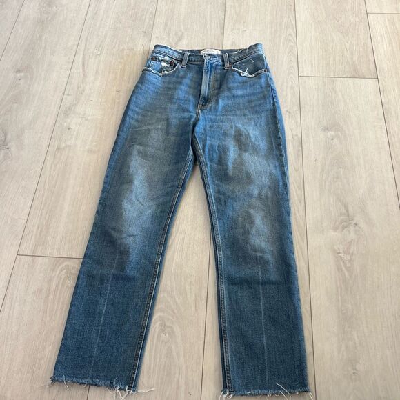 Abercrombie & Fitch the ankle straight ultra high rise jeans size 27 - Picture 1 of 10